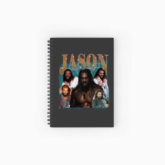 Discover Jason Momoa Spiral Ruled Notebook - Superhero Design