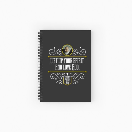 Discover St Padre Pio Quote Spiritual Direction Catholic Spiral Notebooks   Ruled Line