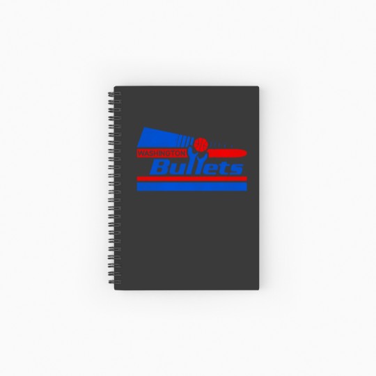Discover Defunct Washington Bullets Pennant 80s Pennant Spiral Notebooks   Ruled Line