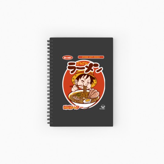 Discover Luffy chibi eating Ramen Spiral Notebooks   Ruled Line