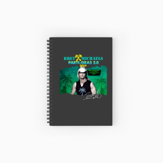Discover New Popular ​Bret Michaels Tour 2024 Gift For Fan Spiral Notebooks   Ruled Line