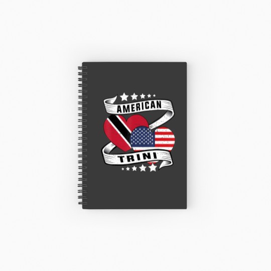 Discover trinidad american flag trini half trinidad and half american Spiral Notebooks   Ruled Line