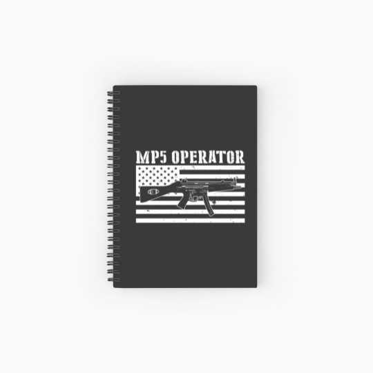 Discover MP5 OPERATOR USA FLAG Spiral Notebooks   Ruled Line