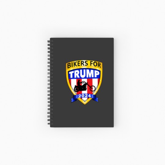 Discover Bikers for Trump 2024 American Spiral Notebooks   Ruled Line