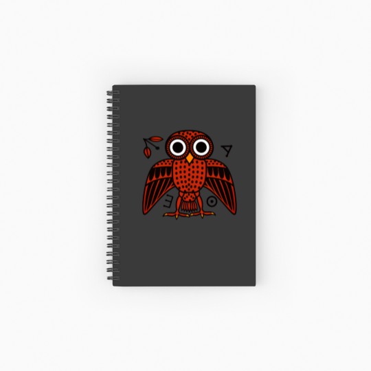 Discover Cute Athenian Owl from Ancient Greece Spiral Notebooks   Ruled Line