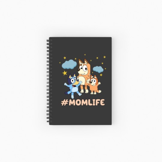 Discover Mom Life Spiral Notebooks featuring BlueyDad & Family