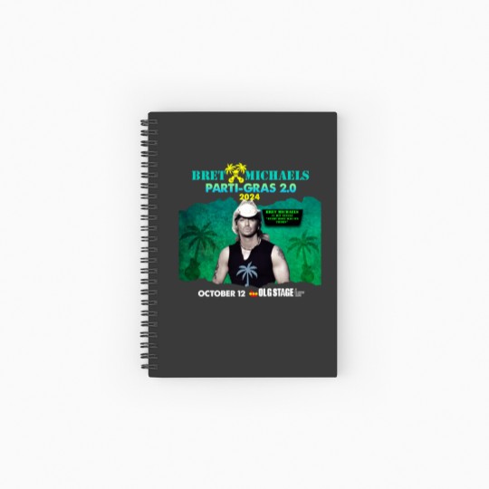 Discover New Popular!!! Bret Michaels Tour 2024 Gift For Fan Spiral Notebooks   Ruled Line
