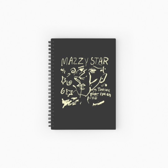 Discover Mazzy Star Spiral Notebooks   Ruled Line - Star So Tonight That basic black 90s Spiral Notebooks   Ruled Line