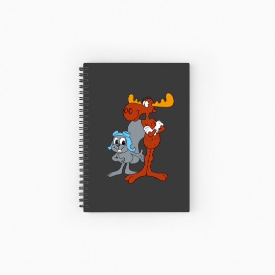 Discover Rocky and Bullwinkle Spiral Notebooks   Ruled Line