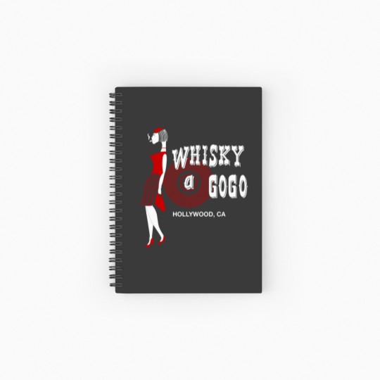 Discover Rare Whiskey A Go Go 80s Hollywood Calif ornia Rock and Roll Spiral Notebooks   Ruled Line