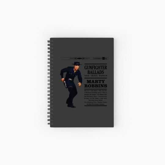 Discover Marty Robbins fighter BalladsBig Iron Spiral Notebooks   Ruled Line