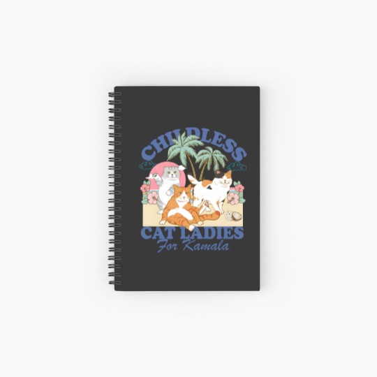 Discover Childless Cat Ladies For Kamala Spiral Notebooks   Ruled Line, Childless Cat Lady Spiral Notebooks   Ruled Line
