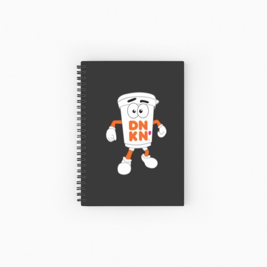 Discover Cuppy Coffee Dunkin Mascot Spiral Notebooks   Ruled Line