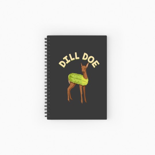 Discover Dill Doe Spiral Notebooks   Ruled Line Animal Pun Pickle  Funny Deer Spiral Notebooks   Ruled Line