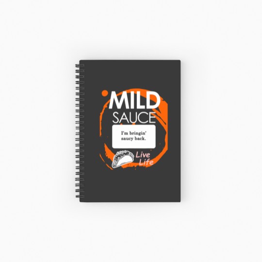 Discover Mild Taco Sauce Themed Ruled Spiral Notebooks - Perfect for Halloween Costumes