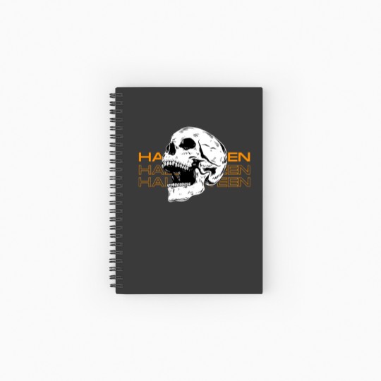 Discover Halloween Skull Spiral Notebook for Spooky Notes