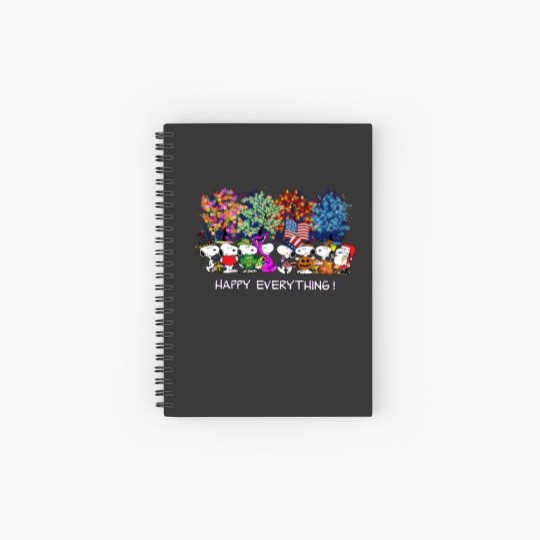 Discover Happy Everything Snoopy Charlie Spiral Notebooks   Ruled Line