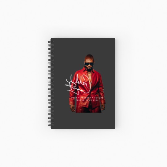 Discover Usher Spiral Ruled Notebook - Past Present Future Tour