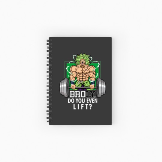 Discover Brolifting Super Saiyan Gym Lifting Broly Anime Workout Spiral Notebooks   Ruled Line