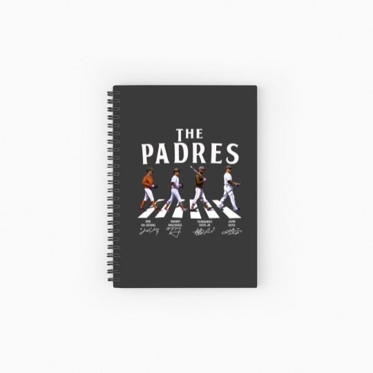 Discover The Padres Walking Abbey Road Signatures Baseball Spiral Notebooks   Ruled Line, Kim Ha-Seong, Manny Machado, FRD Tatis JR.