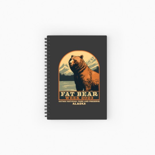 Discover fat bears week - vintage emblem 2024 Spiral Notebooks   Ruled Line