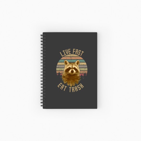 Discover Live Fast Eat Trash Spiral Notebooks   Ruled Line
