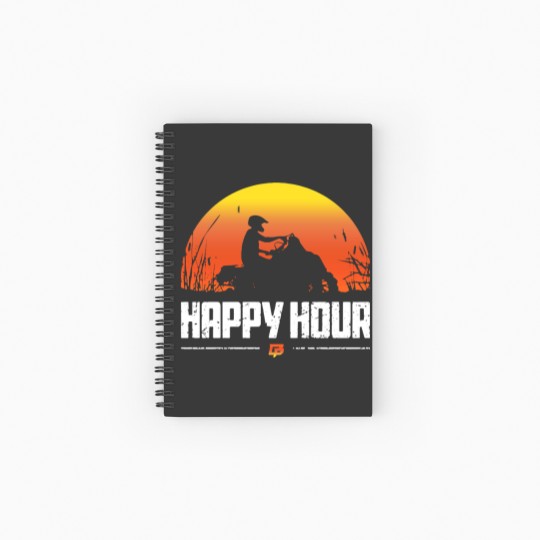 Discover Happy Hour Sunset Braydon Price MerchEEssential Spiral Notebooks   Ruled Line