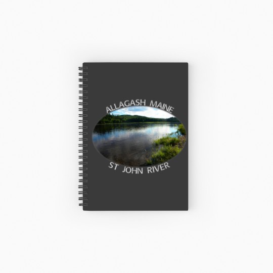 Discover Allagash Maine St John River Old Schoolhouse Roa Spiral Notebooks   Ruled Line