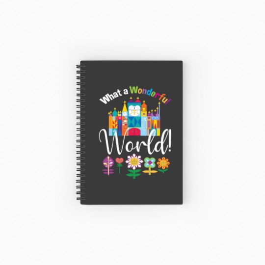 Discover What a Wonderful World Fitted Spiral Notebooks   Ruled Line