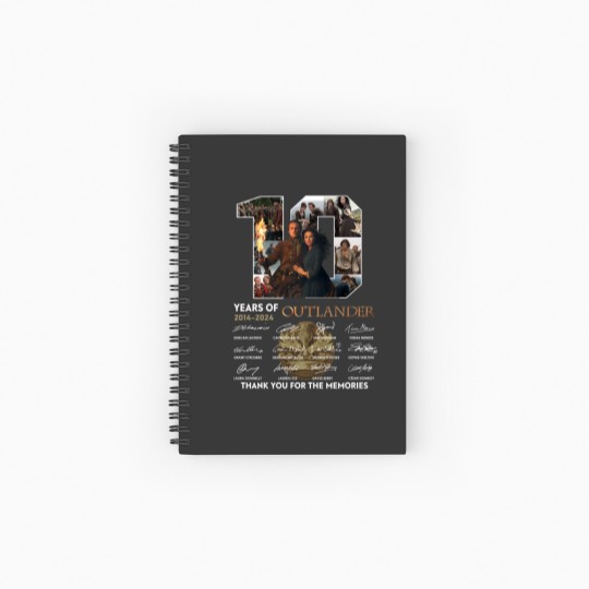 Discover Outlander Spiral Notebooks   Ruled Line, 10 Years Of Outlander 2014 2024 Signatures Spiral Notebooks   Ruled Line
