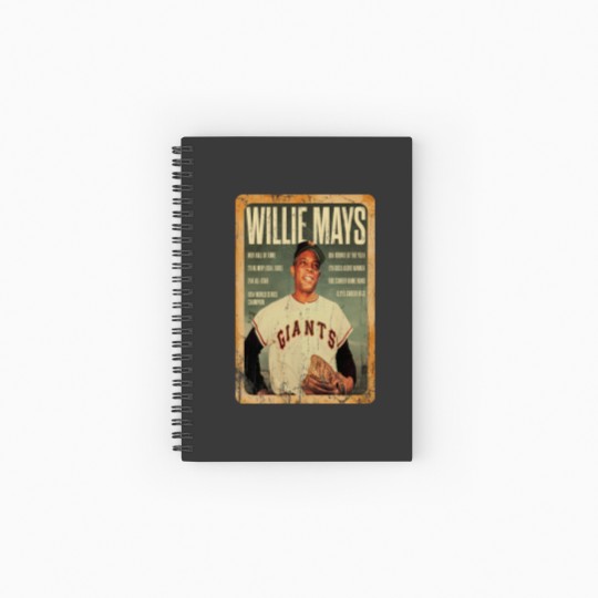 Discover Vintage Willie Mays Baseball Spiral Notebooks   Ruled Line, Willie Mays Tribute Spiral Notebooks   Ruled Line