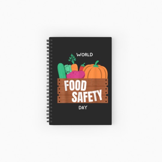 Discover World Food Safety Day Health Day Healthy Biologi Spiral Notebooks   Ruled Line