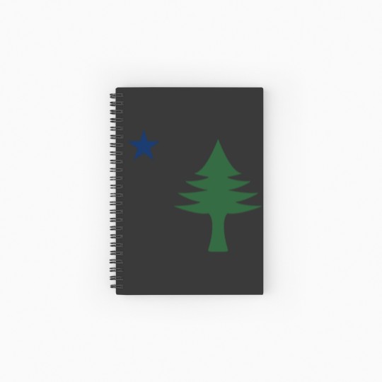 Discover Maine 1901 Original Tree and Star Flag Active Spiral Notebooks   Ruled Line