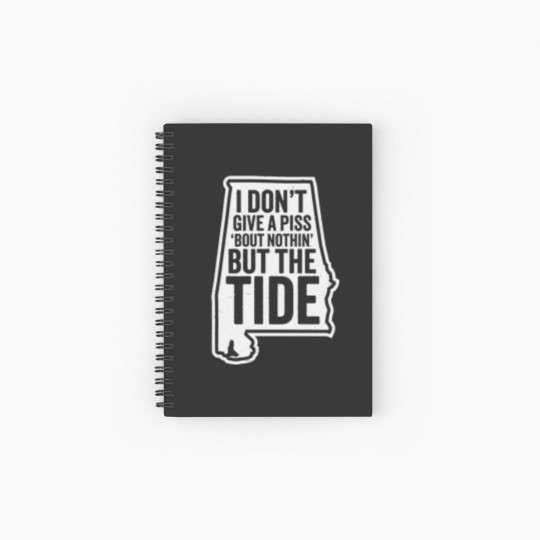 Discover I Don't Give A Piss About Nothing But The Tide - Albm Football Spiral Notebooks   Ruled Line