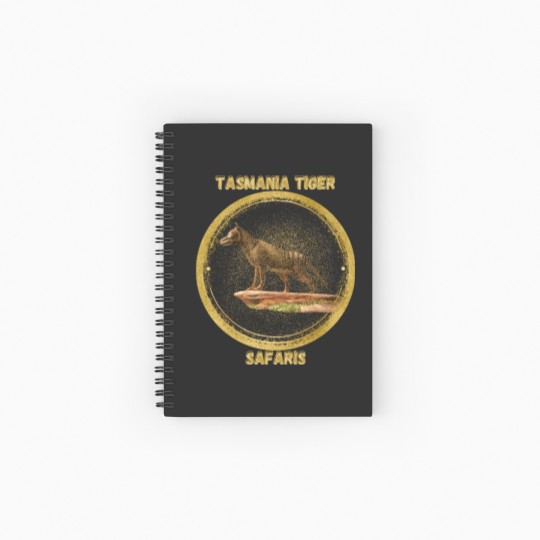 Discover Extinct Tasmania Tiger Safari Spiral Notebooks   Ruled Line