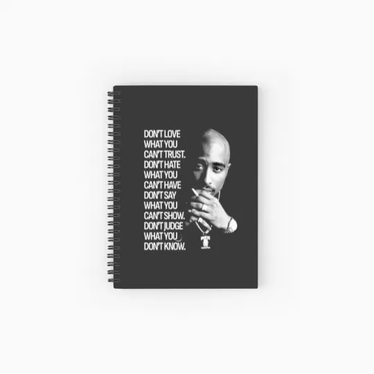 Discover 90s Quote Spiral Notebook Featuring Tupac
