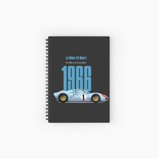 Discover GT40 Ken Miles 1966 Spiral Notebooks   Ruled Line
