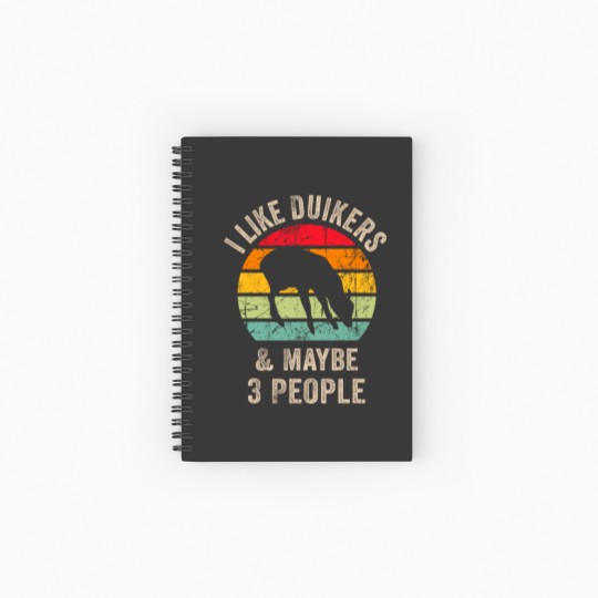 Discover funny vintage duikers antelope i like duikers and maybe 3 p Spiral Notebooks   Ruled Line