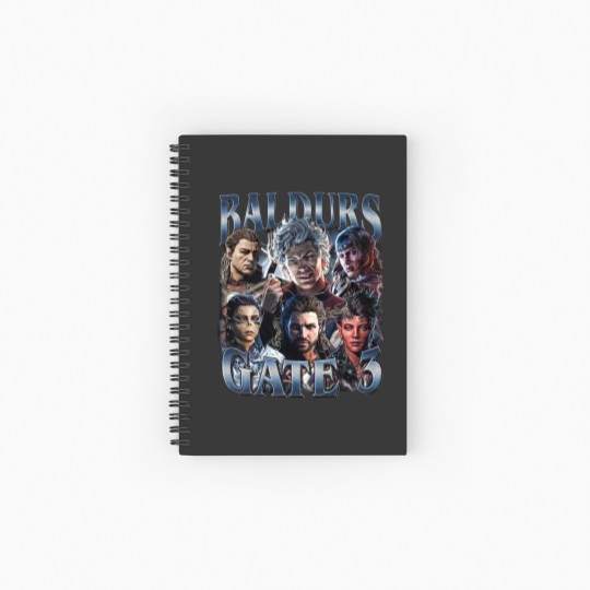 Discover Baldurs Gate 3 Vintage Spiral Notebooks   Ruled Line, Gift For Woman and Man Unisex Spiral Notebooks   Ruled Line