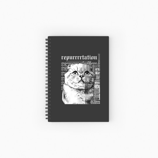 Discover Vintage Reputation Cat Spiral Notebooks   Ruled Line, Reputation Karma Spiral Notebooks   Ruled Line