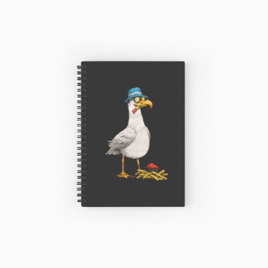 Discover Seagull with fries Spiral Notebooks   Ruled Line