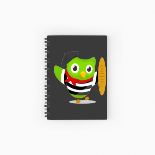 Discover Duolingo owl Spiral Notebooks   Ruled Line