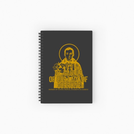 Discover catholicism gold st gabriel of our lady of sorrows saint Spiral Notebooks   Ruled Line
