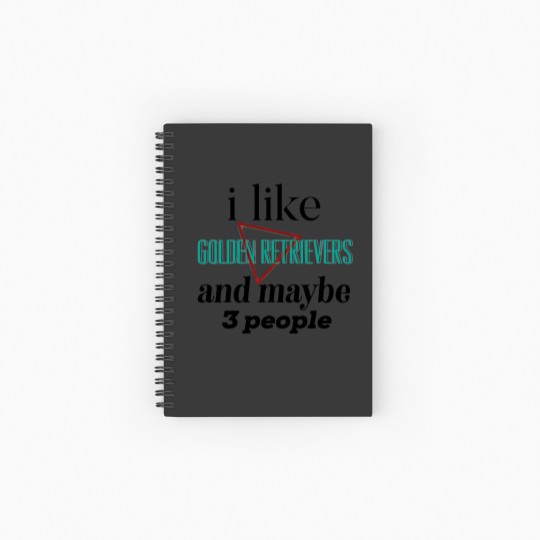 Discover golden retrievers - Golden Retrievers - Spiral Notebooks   Ruled Line