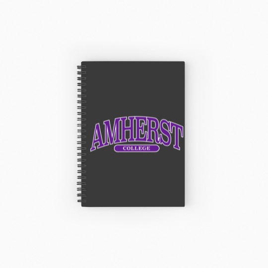 Discover amherst - college font curved Spiral Notebooks   Ruled Line