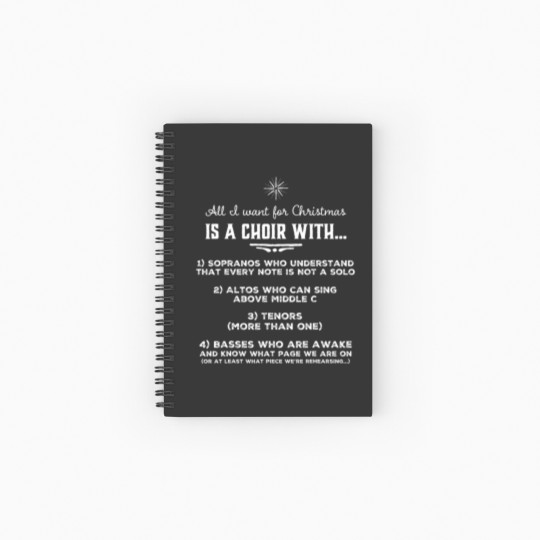 Discover Funny Choir Director Design The Perfect Christmas Gift Spiral Notebooks   Ruled Line