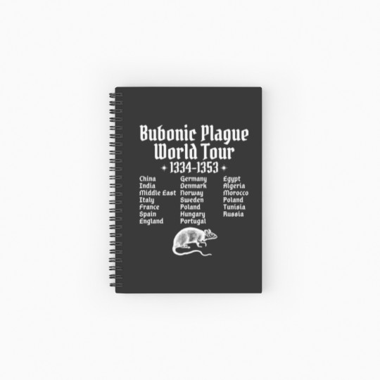 Discover Funny Meme Bubonic Plague World Tour Cringe Spiral Notebooks   Ruled Line