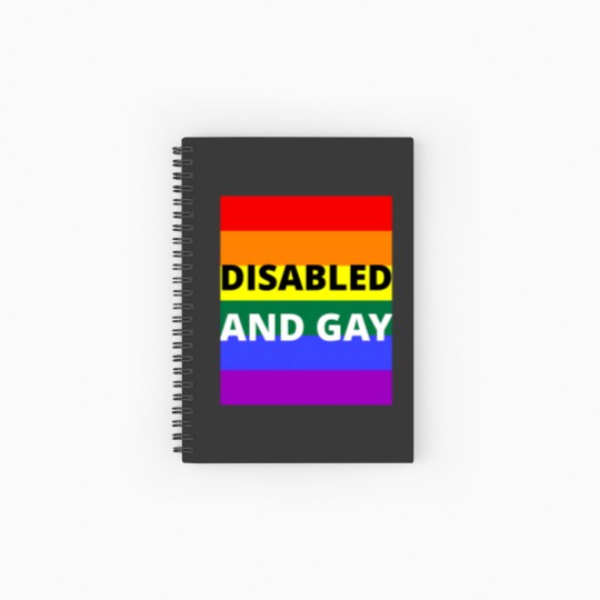 Discover Disabled  And Gay On Rainbow Background Spiral Notebooks   Ruled Line