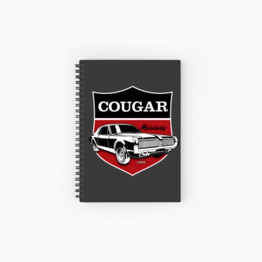 Discover Classic Mercury Cougar crest Spiral Notebooks   Ruled Line
