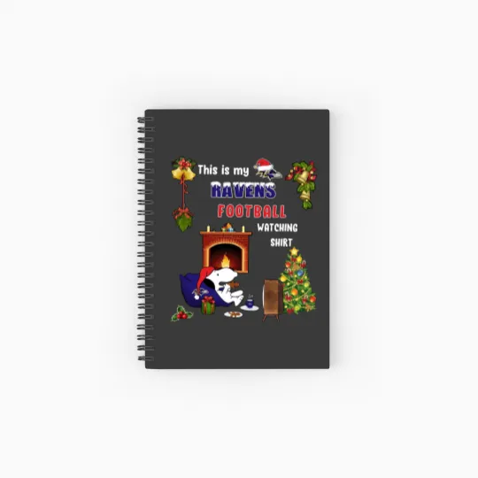 Discover Ravens Charlie Brown and Snoopy Football Christmas Spiral Notebooks   Ruled Line